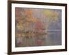 USA, Tennessee, Falls Creek Falls State Park. Autumn forest reflects in lake.-Jaynes Gallery-Framed Photographic Print