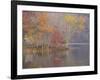 USA, Tennessee, Falls Creek Falls State Park. Autumn forest reflects in lake.-Jaynes Gallery-Framed Photographic Print