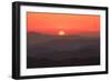 USA, Tennessee, Great Smoky Mountain National Park, Sunset behind mountains-Joanne Wells-Framed Photographic Print