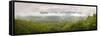 USA, Tennessee, Great Smoky Mountains National Park. Misty Morning Panoramic-Jaynes Gallery-Framed Stretched Canvas
