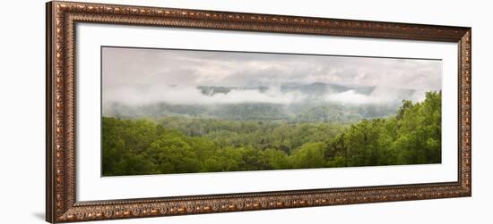 USA, Tennessee, Great Smoky Mountains National Park. Misty Morning Panoramic-Jaynes Gallery-Framed Photographic Print