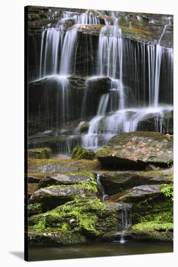 USA, Tennessee, Great Smoky Mountains National Park. Waterfall.-Jaynes Gallery-Stretched Canvas