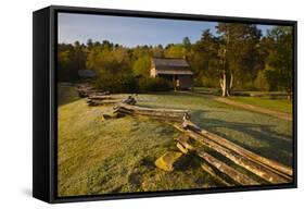 USA, Tennessee, Historic Cabin in Cades Cove at Smoky Mountains NP-Joanne Wells-Framed Stretched Canvas