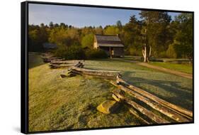 USA, Tennessee, Historic Cabin in Cades Cove at Smoky Mountains NP-Joanne Wells-Framed Stretched Canvas