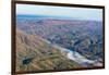 USA, Tennessee. Morning fog Hiwassee River, Blue Ridge fall color-Trish Drury-Framed Photographic Print