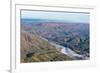 USA, Tennessee. Morning fog Hiwassee River, Blue Ridge fall color-Trish Drury-Framed Photographic Print