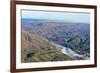 USA, Tennessee. Morning fog Hiwassee River, Blue Ridge fall color-Trish Drury-Framed Photographic Print