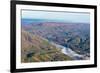 USA, Tennessee. Morning fog Hiwassee River, Blue Ridge fall color-Trish Drury-Framed Photographic Print