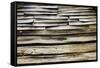 USA, Tennessee, Wood on old cabin in Great Smokey Mountains NP.-Joanne Wells-Framed Stretched Canvas