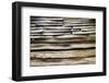 USA, Tennessee, Wood on old cabin in Great Smokey Mountains NP.-Joanne Wells-Framed Photographic Print