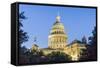 USA, Texas, Austin. Capitol Building dome with the Goddess of Liberty.-Randa Bishop-Framed Stretched Canvas