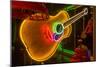 USA, Texas, Austin. Neon Guitar at Blackmail shop.-Randa Bishop-Mounted Photographic Print