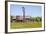 USA, Texas, Austin. Pioneer Farms, Scarborough Barn and windmill-Randa Bishop-Framed Photographic Print