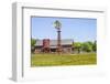 USA, Texas, Austin. Pioneer Farms, Scarborough Barn and windmill-Randa Bishop-Framed Photographic Print