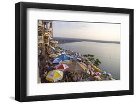 USA, Texas, Austin. The Oasis restaurant and waterfront.-Randa Bishop-Framed Photographic Print