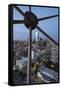 USA, Texas, Dallas. Overview of downtown Dallas from Reunion Tower at night.-Brent Bergherm-Framed Stretched Canvas