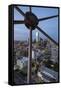 USA, Texas, Dallas. Overview of downtown Dallas from Reunion Tower at night.-Brent Bergherm-Framed Stretched Canvas