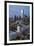 USA, Texas, Dallas. Overview of downtown Dallas from Reunion Tower at night.-Brent Bergherm-Framed Photographic Print