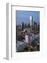 USA, Texas, Dallas. Overview of downtown Dallas from Reunion Tower at night.-Brent Bergherm-Framed Photographic Print