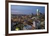 USA, Texas, Dallas. Overview of downtown Dallas from Reunion Tower at night.-Brent Bergherm-Framed Photographic Print