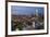 USA, Texas, Dallas. Overview of downtown Dallas from Reunion Tower at night.-Brent Bergherm-Framed Photographic Print