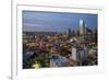 USA, Texas, Dallas. Overview of downtown Dallas from Reunion Tower at night.-Brent Bergherm-Framed Photographic Print