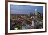 USA, Texas, Dallas. Overview of downtown Dallas from Reunion Tower at night.-Brent Bergherm-Framed Photographic Print