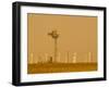 USA, Texas, Near Amarillo, Route 66, Old Windpump and Modern Wind Turbines-Alan Copson-Framed Photographic Print