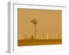 USA, Texas, Near Amarillo, Route 66, Old Windpump and Modern Wind Turbines-Alan Copson-Framed Photographic Print