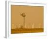 USA, Texas, Near Amarillo, Route 66, Old Windpump and Modern Wind Turbines-Alan Copson-Framed Photographic Print