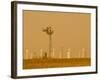 USA, Texas, Near Amarillo, Route 66, Old Windpump and Modern Wind Turbines-Alan Copson-Framed Photographic Print