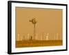 USA, Texas, Near Amarillo, Route 66, Old Windpump and Modern Wind Turbines-Alan Copson-Framed Photographic Print