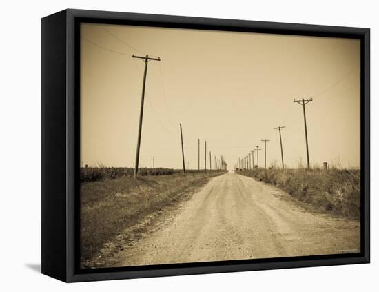 USA, Texas, Route 66, Abandoned Town of Jericho-Alan Copson-Framed Stretched Canvas