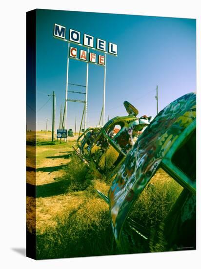 USA, Texas, Route 66, Conway Bug Ranch, Made of VW Beetles-Alan Copson-Stretched Canvas