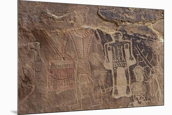 Usa Three Kings Petroglyph, Dinosaur National Monument-Judith Zimmerman-Mounted Premium Photographic Print