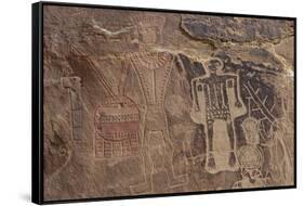 Usa Three Kings Petroglyph, Dinosaur National Monument-Judith Zimmerman-Framed Stretched Canvas