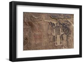 Usa Three Kings Petroglyph, Dinosaur National Monument-Judith Zimmerman-Framed Photographic Print