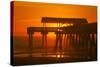 USA, Tybee Island, Tybee Pier in the Morning Light-Joanne Wells-Stretched Canvas