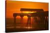 USA, Tybee Island, Tybee Pier in the Morning Light-Joanne Wells-Stretched Canvas