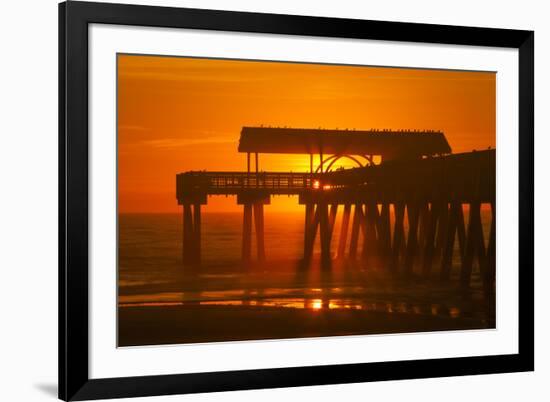 USA, Tybee Island, Tybee Pier in the Morning Light-Joanne Wells-Framed Photographic Print