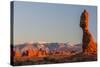 USA, Utah, Arches Balanced Rock and La Sal Mountains at Sunset-Jamie & Judy Wild-Stretched Canvas