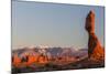 USA, Utah, Arches Balanced Rock and La Sal Mountains at Sunset-Jamie & Judy Wild-Mounted Photographic Print