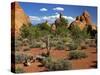 USA, Utah, Arches Devil's Garden with Sand Towers and Dead Trees-Petr Bednarik-Stretched Canvas