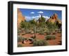 USA, Utah, Arches Devil's Garden with Sand Towers and Dead Trees-Petr Bednarik-Framed Premium Photographic Print