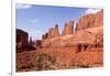 USA, Utah, Arches National Park, Courthouse Towers-Catharina Lux-Framed Premium Photographic Print