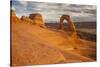 USA, Utah, Arches National Park. Delicate Arch at Sunset-Cathy & Gordon Illg-Stretched Canvas