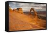 USA, Utah, Arches National Park. Delicate Arch at Sunset-Cathy & Gordon Illg-Framed Stretched Canvas