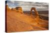 USA, Utah, Arches National Park. Delicate Arch at Sunset-Cathy & Gordon Illg-Stretched Canvas