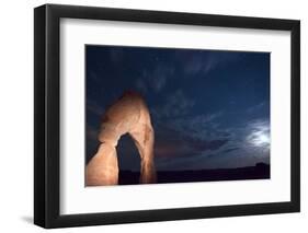USA, Utah, Arches National Park, Delicate Arch, Night Photography, Moonlight-Catharina Lux-Framed Photographic Print