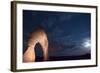 USA, Utah, Arches National Park, Delicate Arch, Night Photography, Moonlight-Catharina Lux-Framed Photographic Print